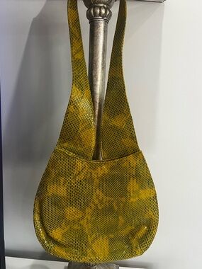 Yellow Python-Texture Shoulder Bag - Judi  Z